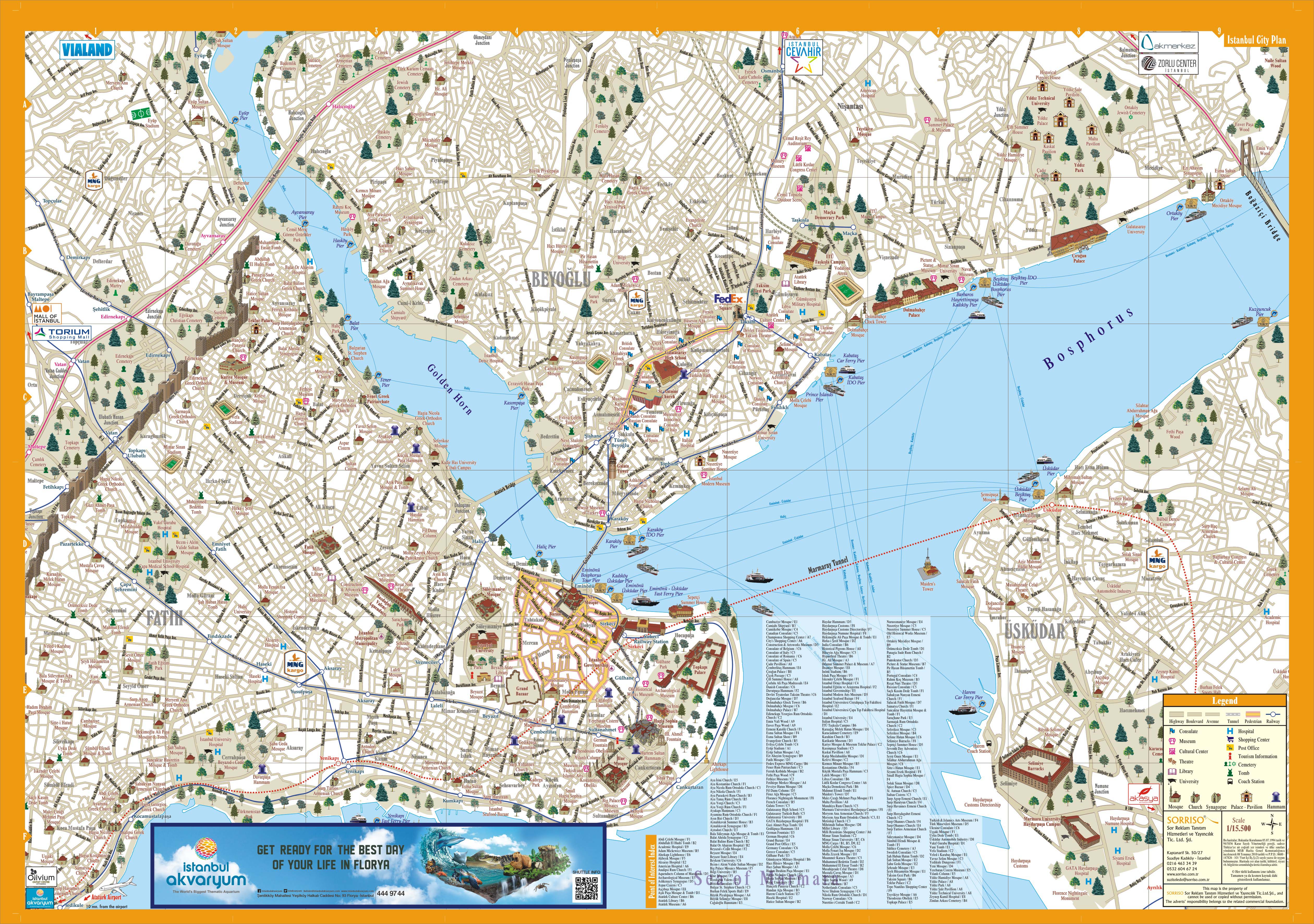 Центр стамбула на карте. Туристическая карта Стамбула. Карта центра Стамбула с достопримечательностями. Карта Стамбула на русском языке с достопримечательностями.